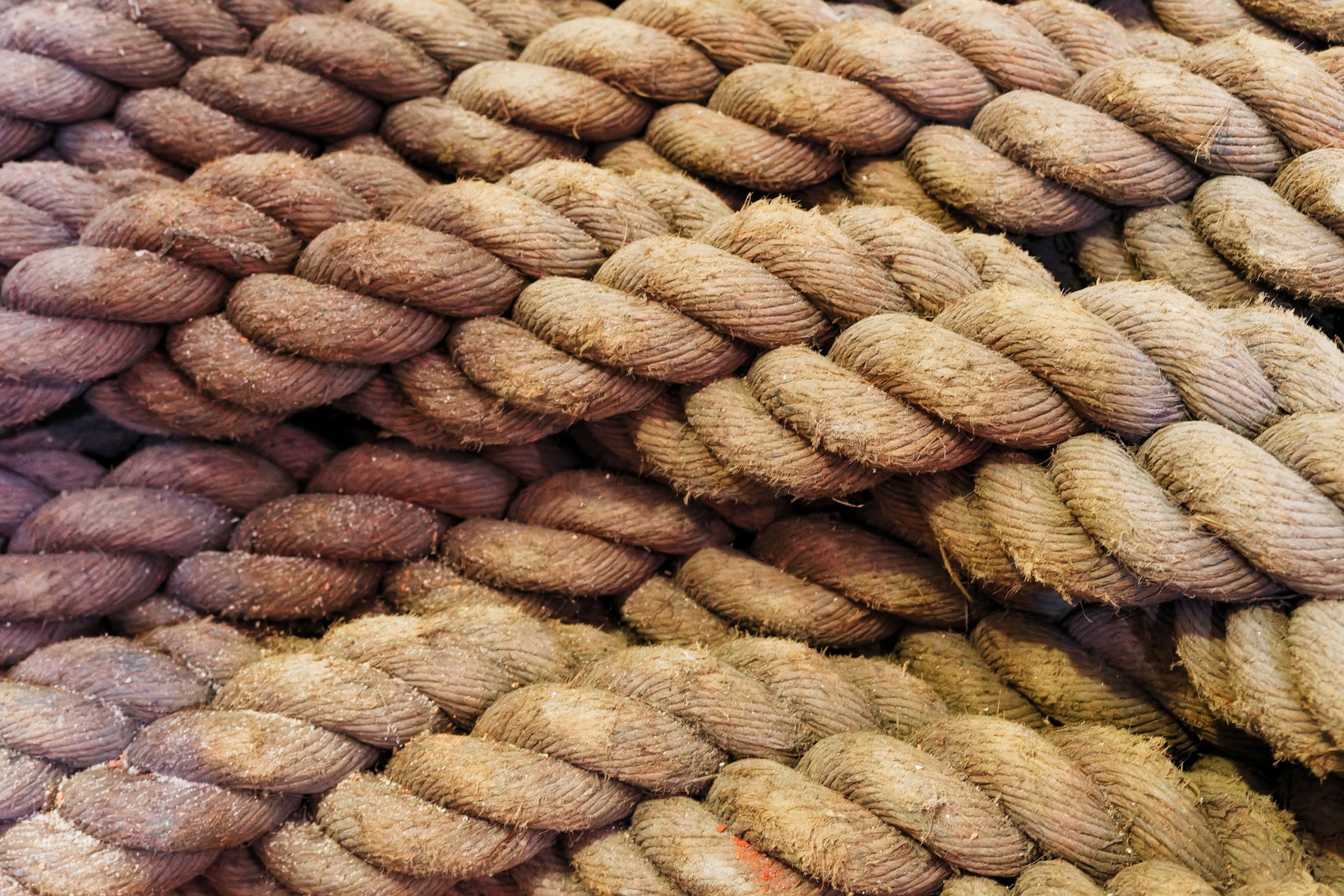 A close up of a pile of yarn